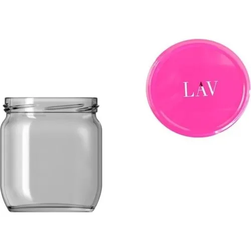 Lava Glass Jar With Lid 425 cc Honey Jam 12 Pcs