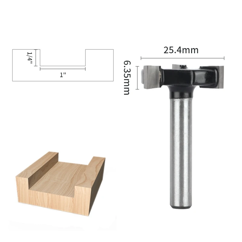 YUSUN Three Carbide Z3 Slotting Bit Router Bit Woodworking Milling Cutter For Wood Bit Face Mill Carbide Cutter End Mill