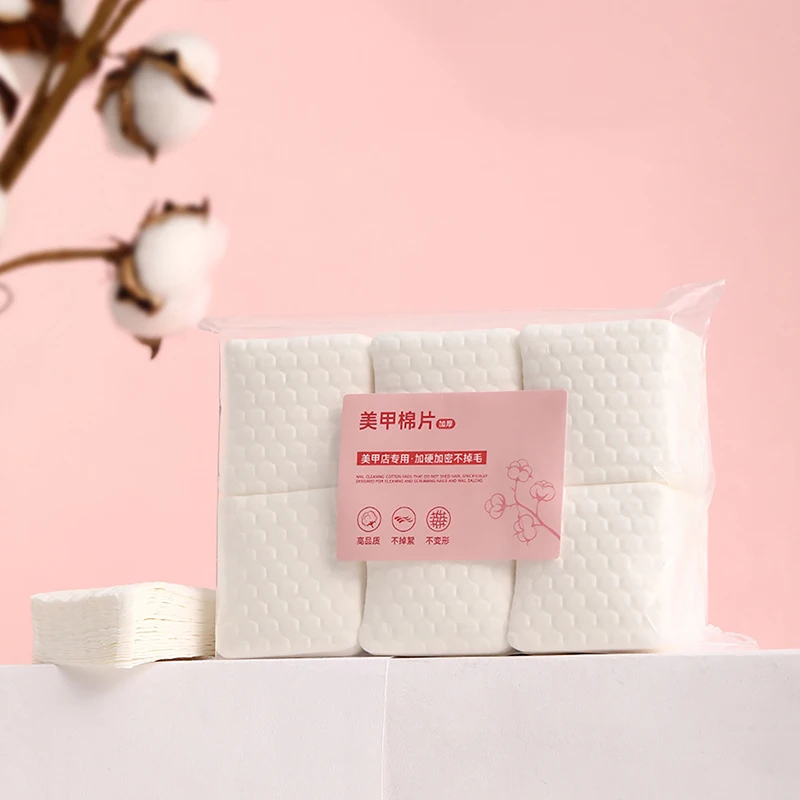 200/500 Pcs Profession 100% Cotton Pads For Nail Wipes Lint-Free Nail CottonGel Polish Remover Nail Art Cleaning Tools