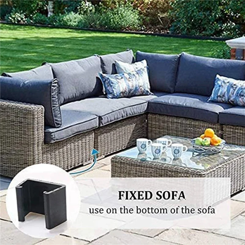 BHTS-20 PC Outdoor Garden Rattan Wicker Furniture Alignment Fastener Sofa Clip Connector Suitable For Rattan Furniture Sofa