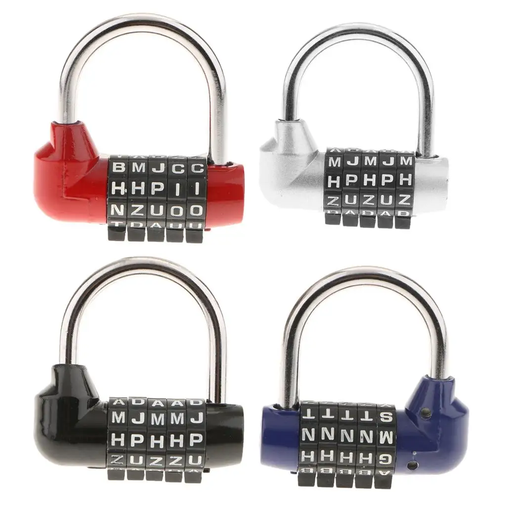 Digit Dial Combination Letters Lock Padlock Suitcase Luggage Pad Lock