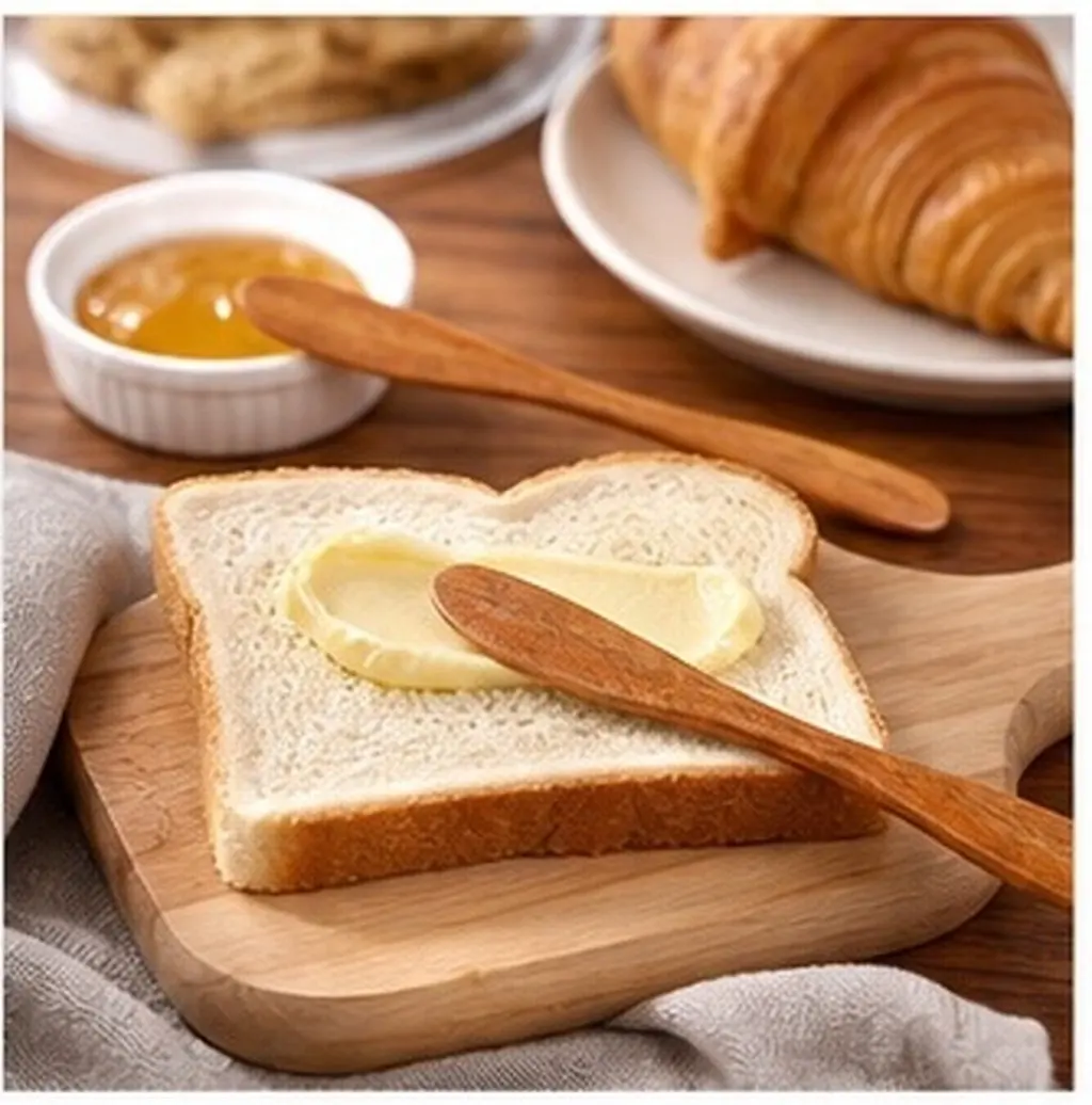 4Pcs Wooden Butter Knives Set Smooth Surface Jam Spreader Cream Knife for Dessert Shop Restaurant Bakery Home Use Wood Butter