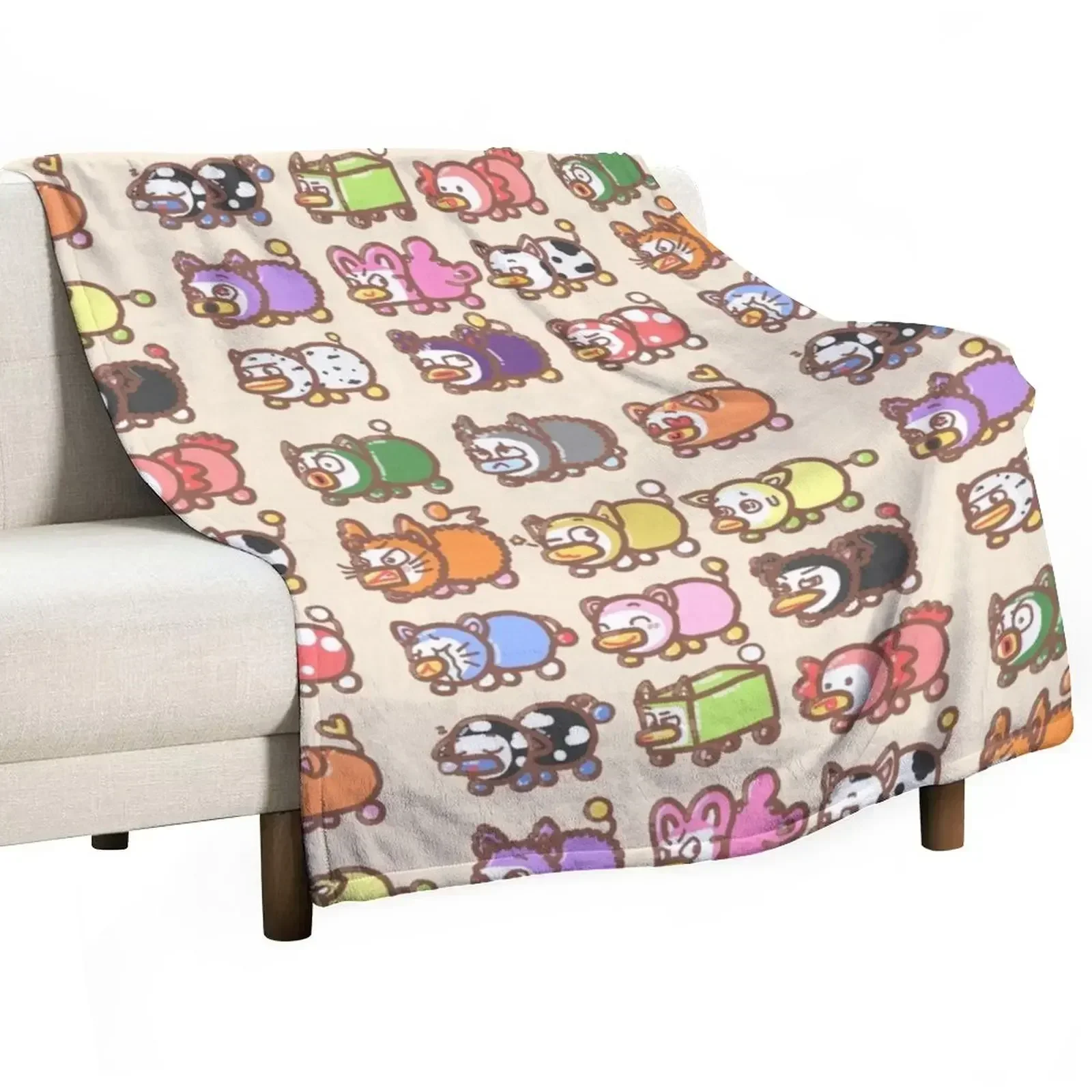 Pattern of Peepys :0 Throw Blanket Decorative Sofas Cute manga Custom Blankets