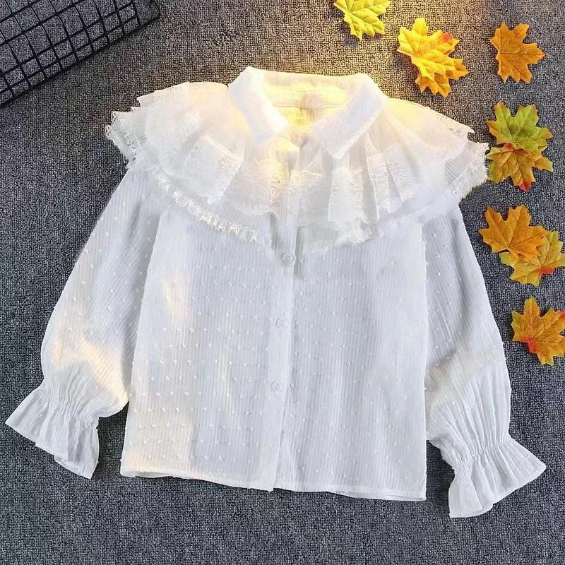 

Girls Baby's Kids Blouse Coat Jacket Outwear 2024 Ribbon Spring Autumn Shirts Cotton Beach Teenagers Children's Clothing