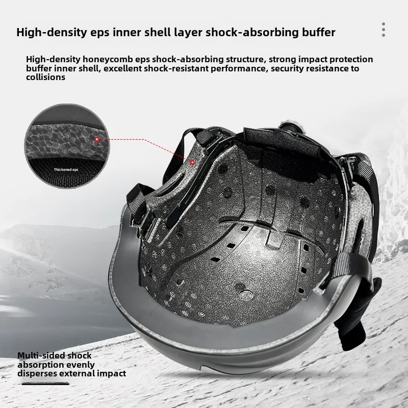 MOON 스키 헬멧 - 통풍구 4개/열 안감/스키 스노보드 헬멧용 겨울 스포츠 보호 장비(남녀공용 성인)