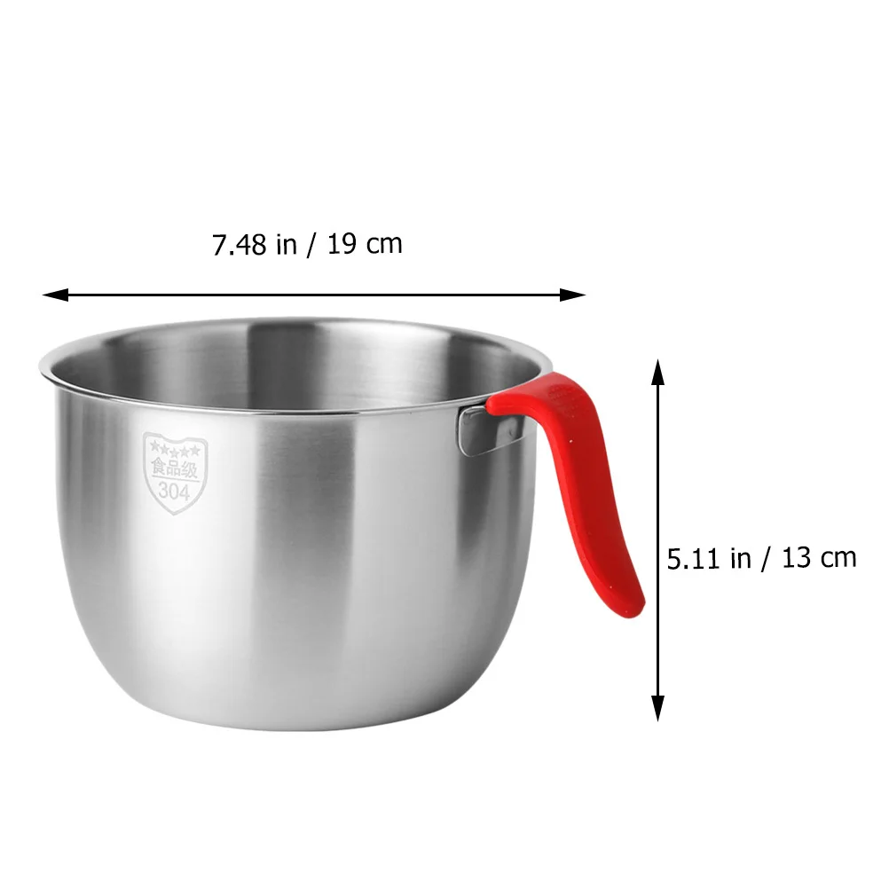 

Stainless Steel Egg Mixing Bowl 304 Heavy Duty Round Bottom Kitchen Bowl For Baking Salad Dough Storage Reusable Food