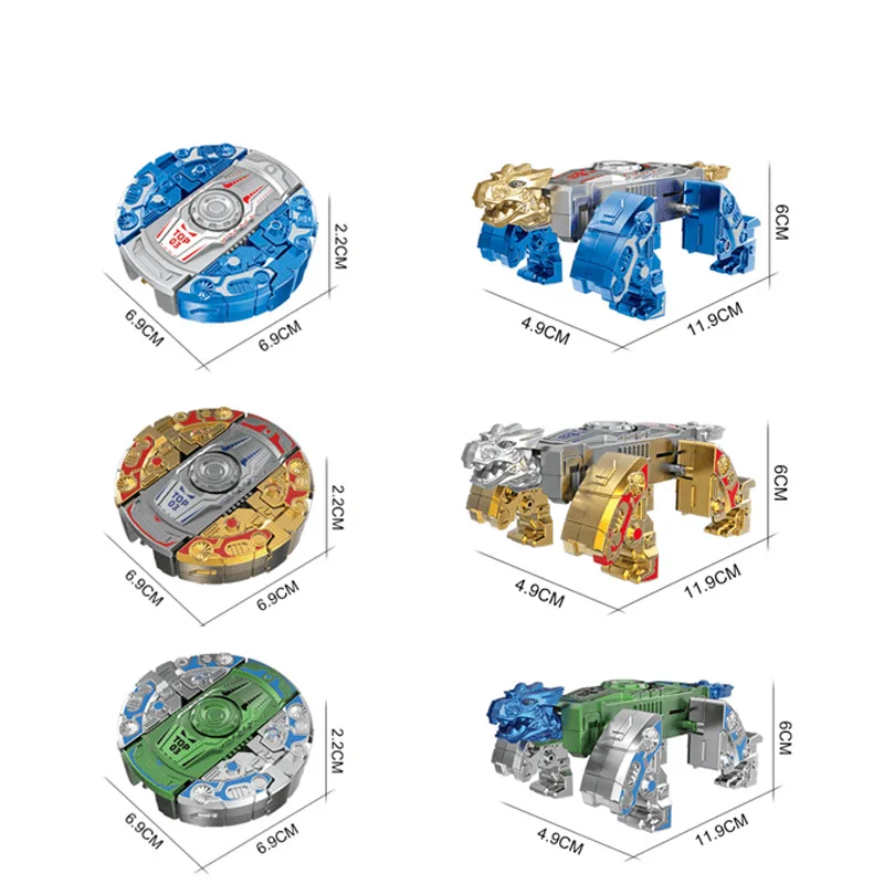 2 في 1 ديناصور ميكا عربة تحويل تململ سبينر ABS اليد سبينر EDC الإبداعية الإجهاد الإغاثة لعب الكبار ألعاب متململة #6