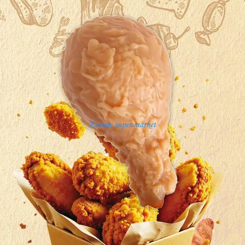 090B Fried Chicken Sound Squeeze Toy for Hand Play and Casual Gifting