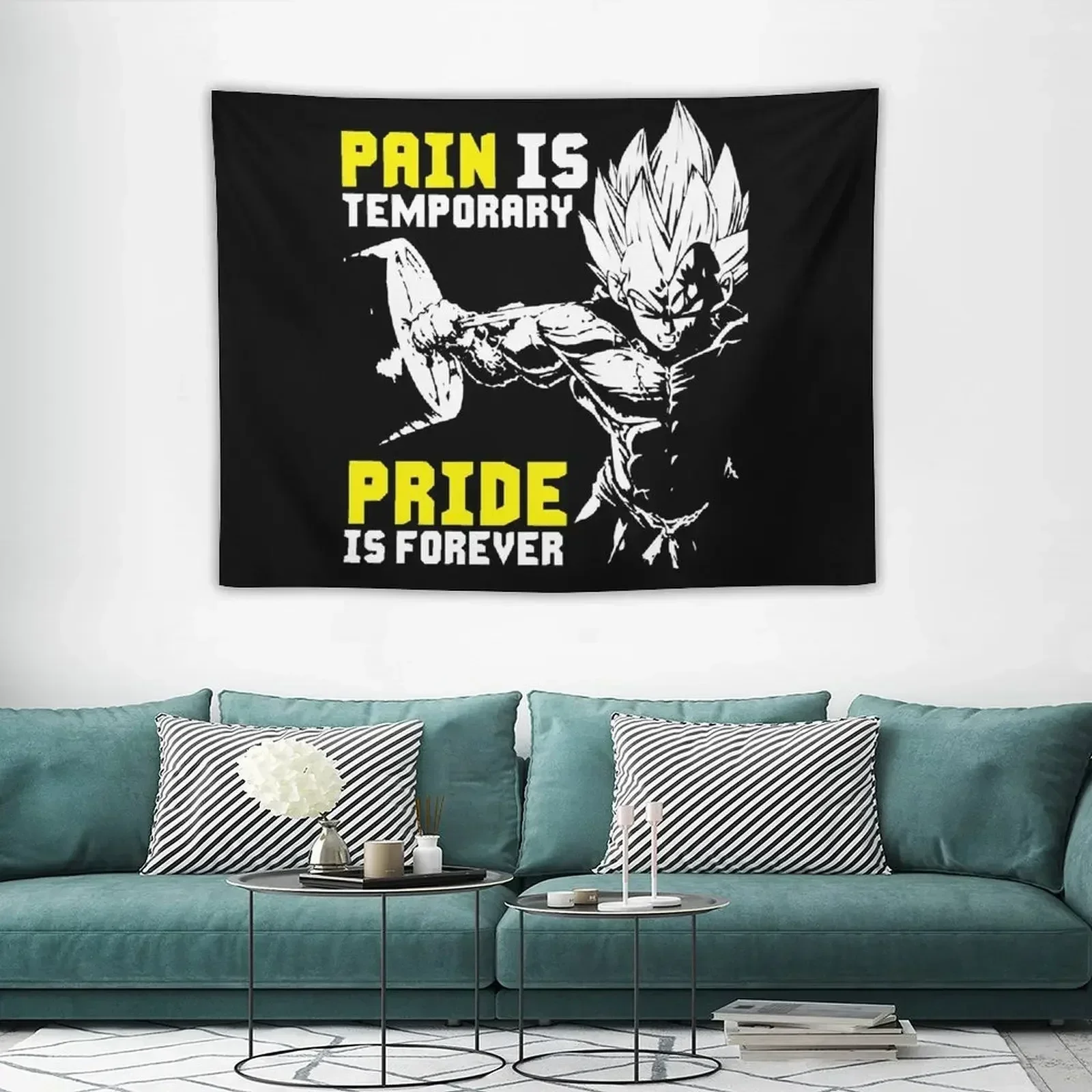 

Pain Is Temporary, Pride Is Forever Essential Tapestry Room Decor Custom Art Mural House Decor Tapestry