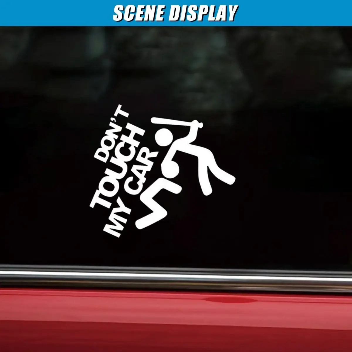 

1PC Don't Touch My Car Funny Sticker Humorous Reflective Vinyl Decal Warning Label For Auto Window Bumper Home Decor