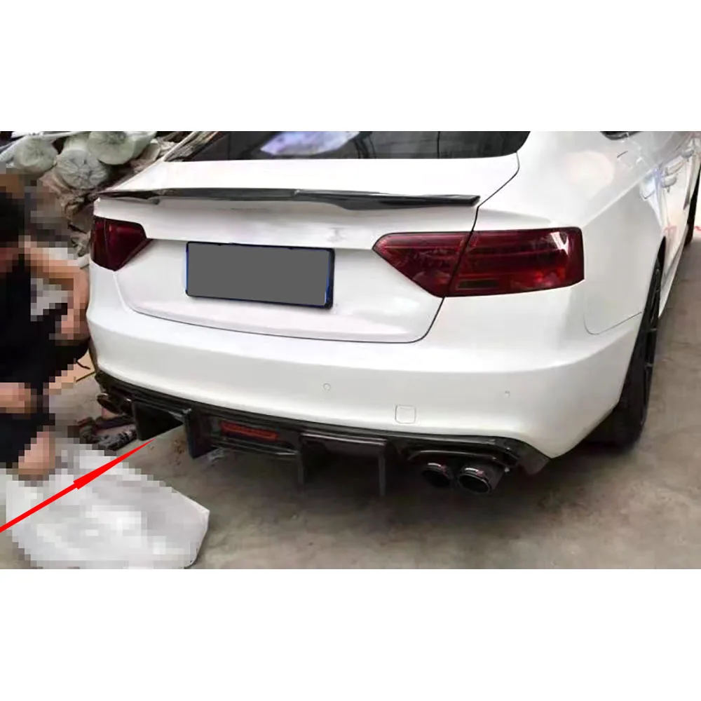 Carbon Fiber K Style Rear Bumper Diffuser Lip for Audi A5 Sline S5 2013-2016 Car Body Kits Bumper Lip Diffuser Accessories view 5