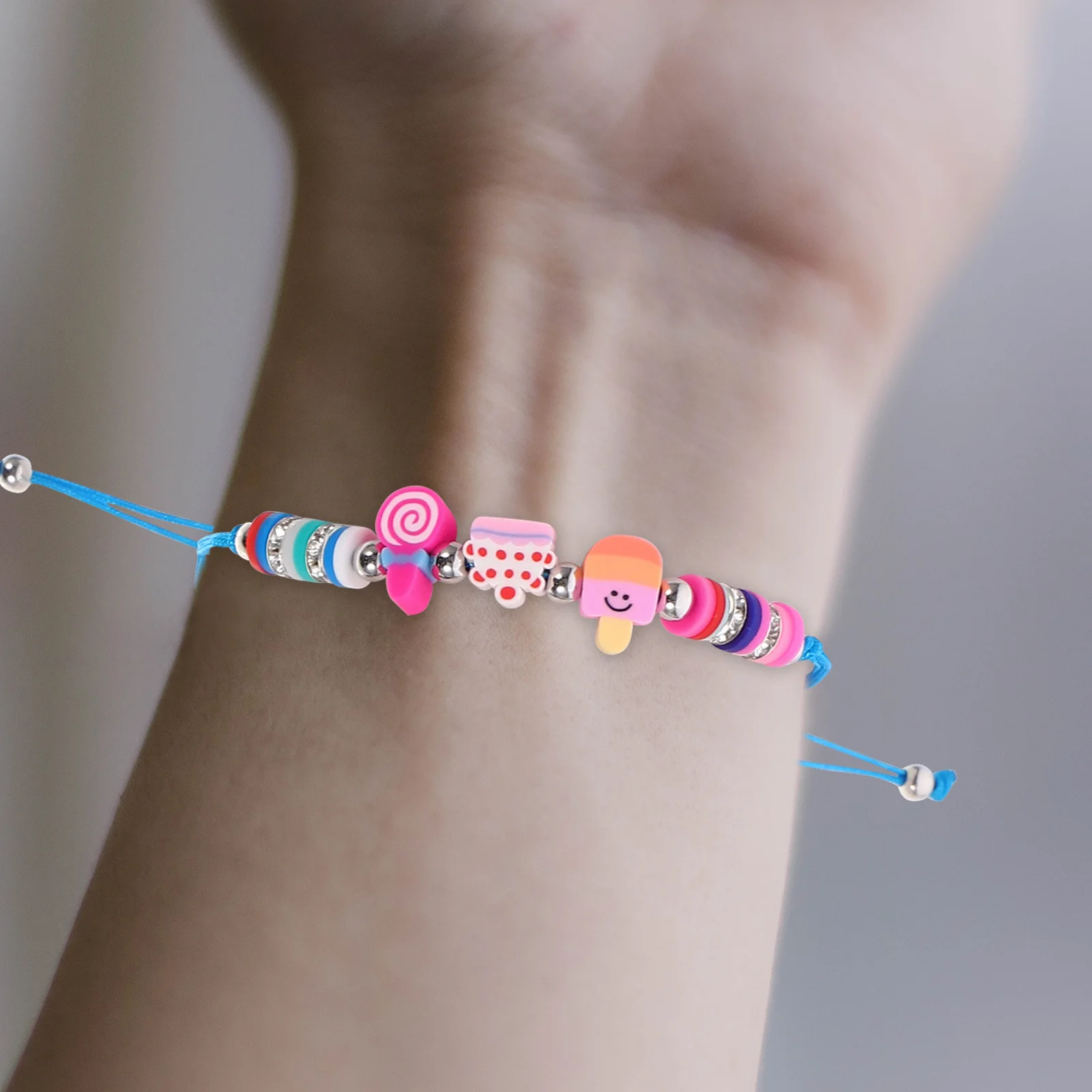 

12 pcs Colored Beads Bracelet Beaded Woven Bracelets For Women Lightweight Comfortable Adjustable Fruit Ceramic Design Gift
