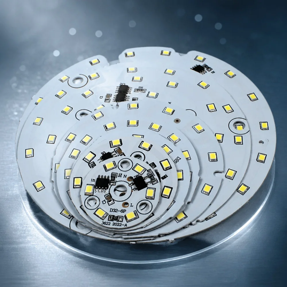 1PCS 220V Driver-Free LED Chip SMD PCB Board 3W 5W 7W 9W 12W 15W 18W Warm White Light Source for DIY Round Spotlight Bulb