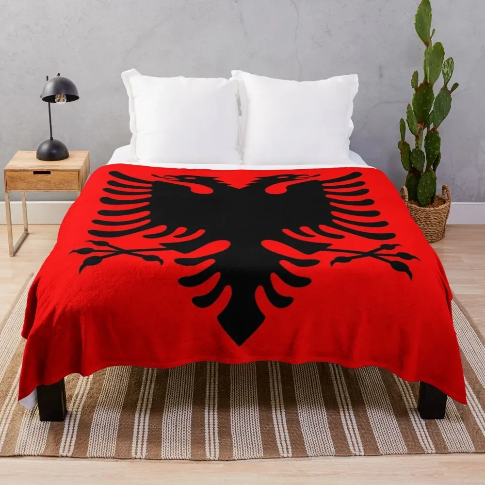 Flag of Albania Throw Blanket Bed Fashionable christmas gifts Luxury St Summer Beddings Blankets