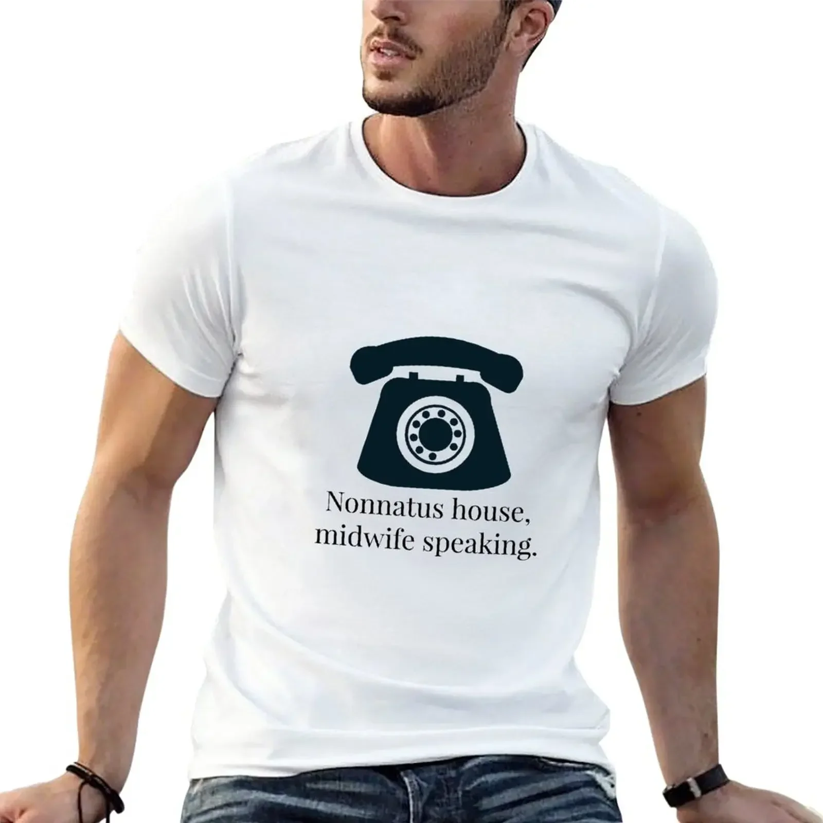 Nonnatus house, midwife speaking T-Shirt graphic tee shirt plain fruit of the loom mens t shirts