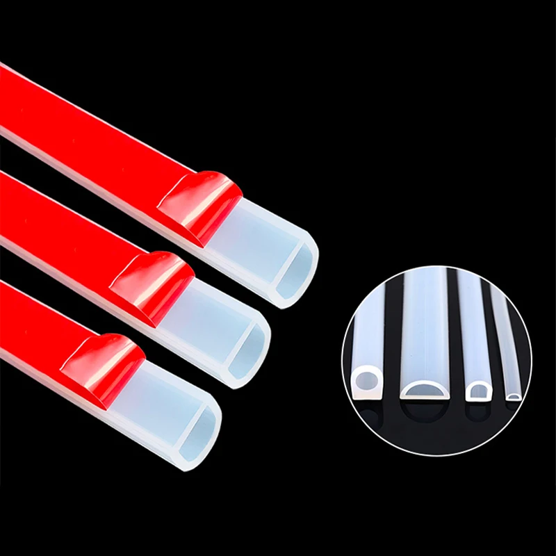 1M Hollow D type self-Adhesive Sealing Strip Dust proof, Waterproof and Soundproof Distribution box Cabinet Sealing strip