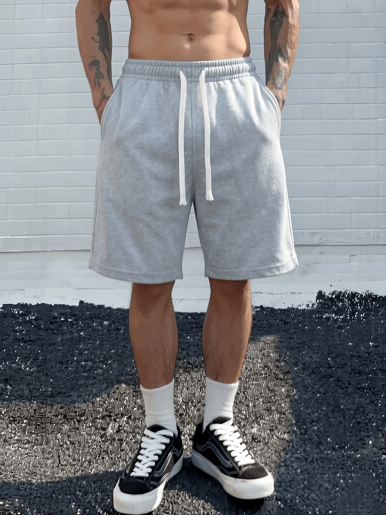 

Мужские повседневные шорты на лето 2026 года с классическим и универсальным поясом на шнурке, идеально подходят для ежедневного отдыха