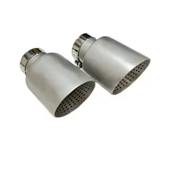1 Pcs Matte Stainless Steel Car Exhaust Tip System Pipe Universal Exhaust Tip For VW GTI MK7 Golf7 Nozzle 60MM 63mm Muffler Tip