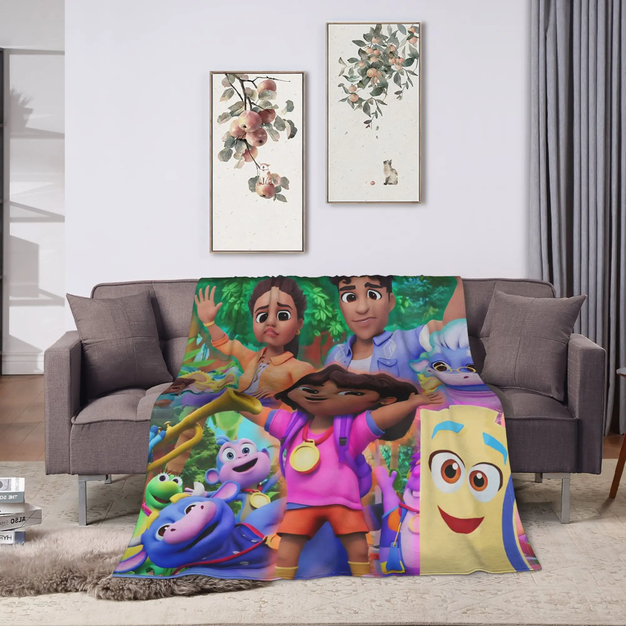 بطانية فائقة النعومة مكتب السفر دوراس المستكشف رمي بطانية الفانيلا المفرش للأريكة كرسي أريكة سرير أريكة غطاء السرير #2