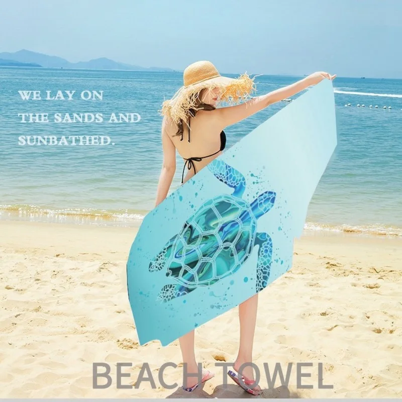 

Beach Towel Beach Holiday Windproof Bath Towel Absorbent Double-sided Microfibe Beach Towel Quick-drying Sports Towel Bath Towel