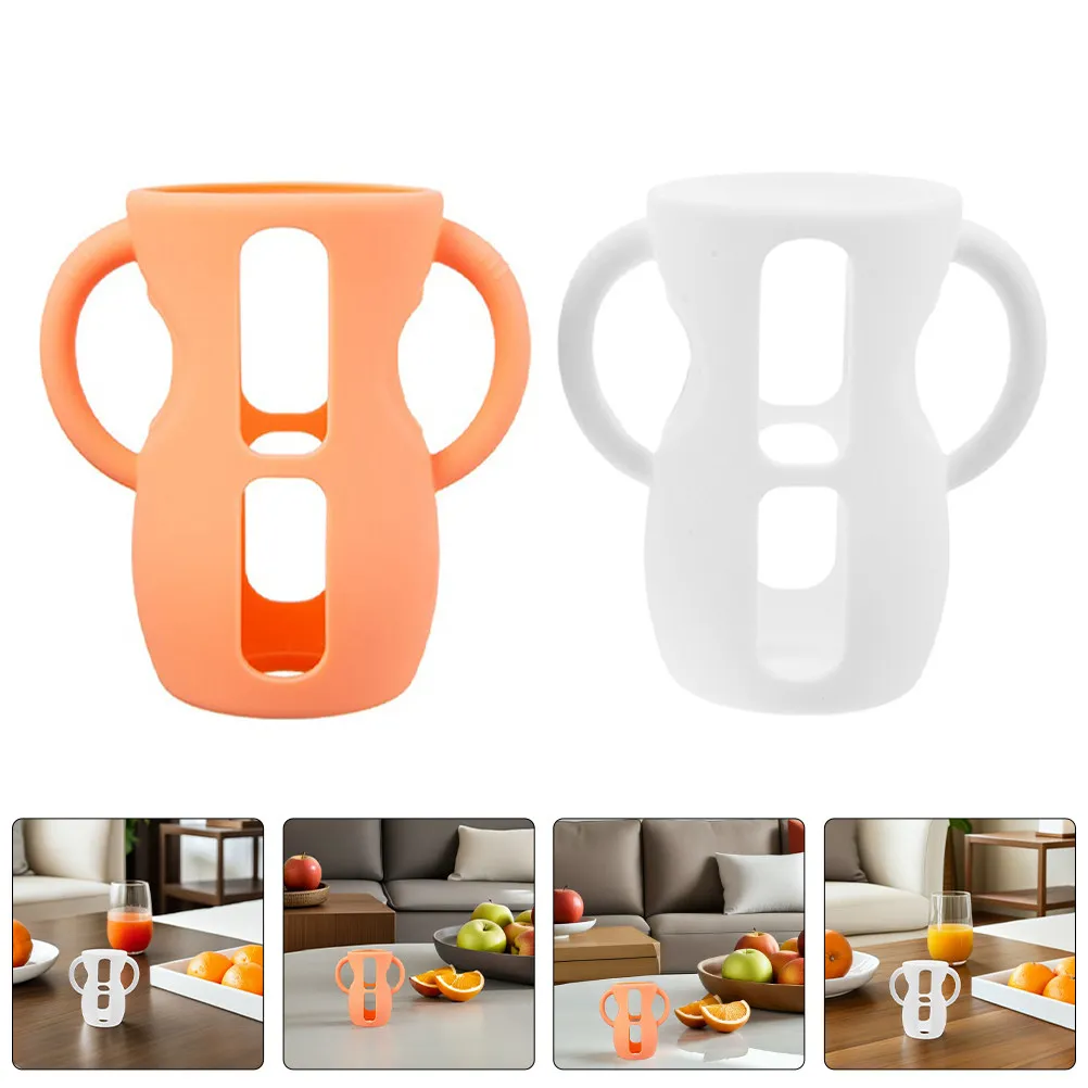 

2pcs Silicone Baby Bottle Cover Compatible With Philips Leakproof Powder Protector Universal Fit Newborn Feeding Sleeves