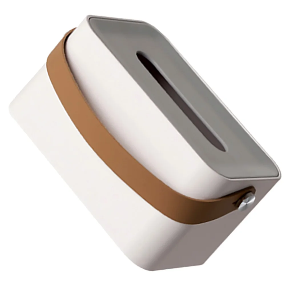 

Handheld Paper Tissue Box Handle Extraction Type Storage Organizer For Desk Dressing Table Home Office Use Tissue