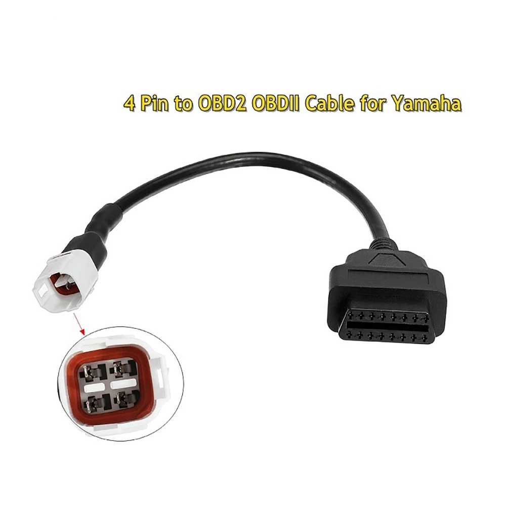 

OBD2 16PIN на 4-контактный диагностический разъем для 4-контактного мотоцикла Yamaha ATV YZF R1 R6 XSR-700 мотоциклов 4-игольный штекерный разъем