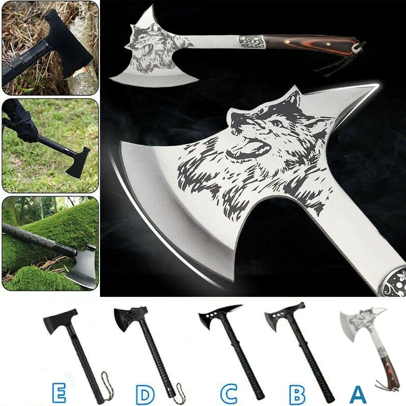 Survival Camping Axe Foldable Tactical Axe Multi Tool Kit Emergency Gear Outdoor Tourist Portable Tomahawk Wild Hatchet AX