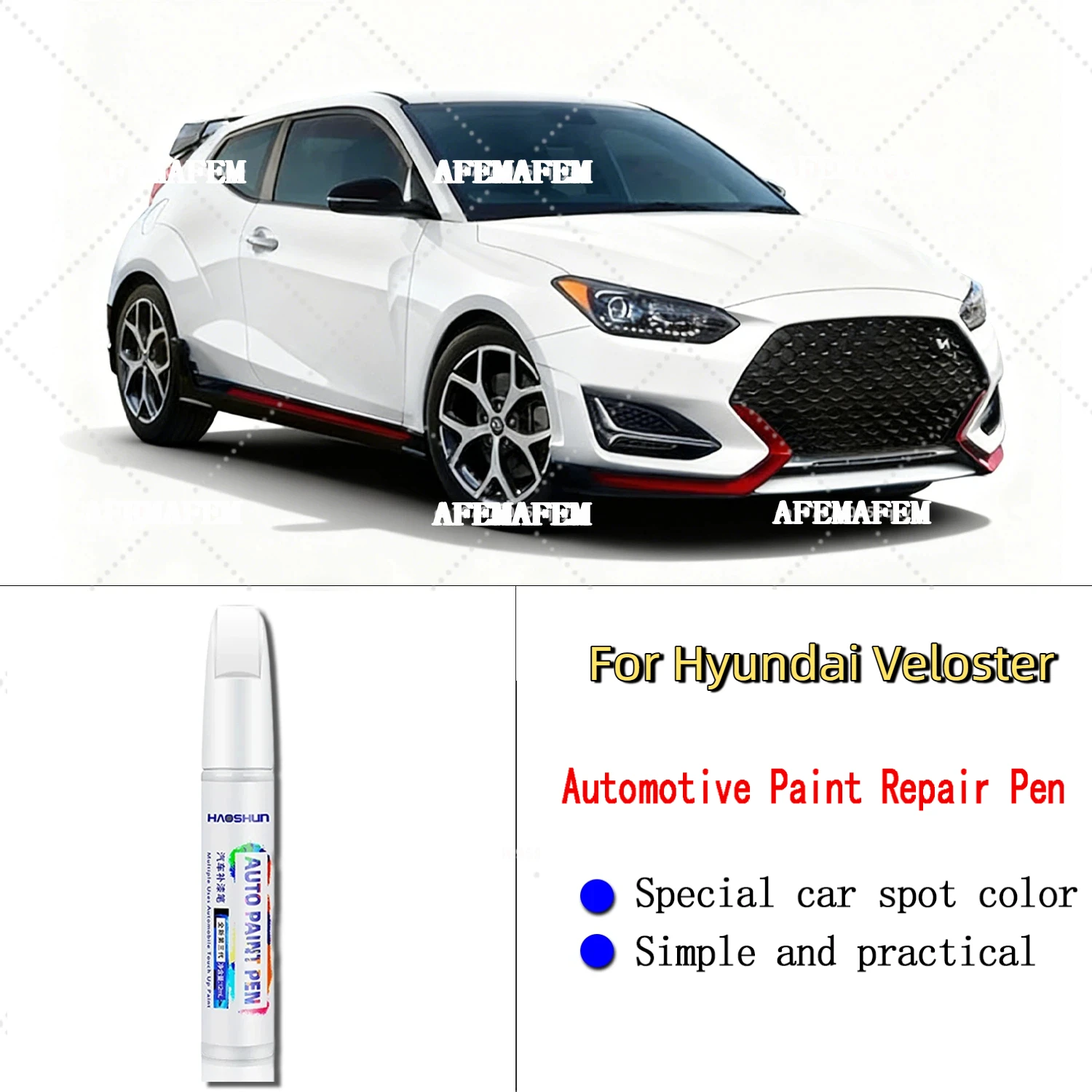 For Hyundai Veloster N Touch-Up Paint Pen Car Scratch Repair Paint Protection & Clear Coat Gloss Finish