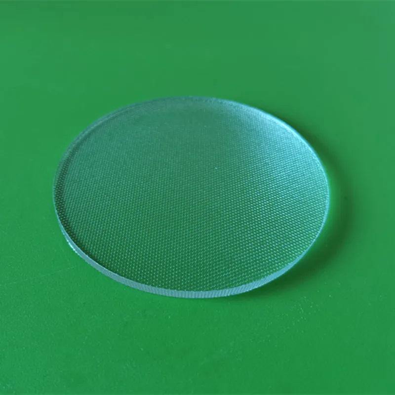 Anti-glare glare cloth pattern glass sheet LED high transparency optical glass plate flat transparent downlight disc