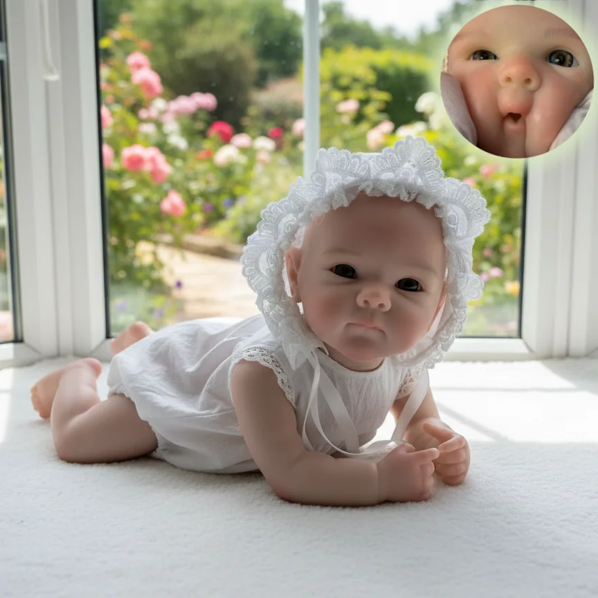 

13 дюймов кукла для девочек с открытым ртом Bettie bebe reborn de silicona с моющимся силиконовым корпусом, ручная роспись, реалистичные вещи для niñas