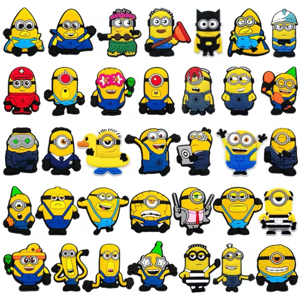 12/24/36Pcs Cartoon Shoe Charms Set Bubble Slides Clogs Sandal Garden Shoes Aceessories Decorate Wristband Buckle Kids Gifts
