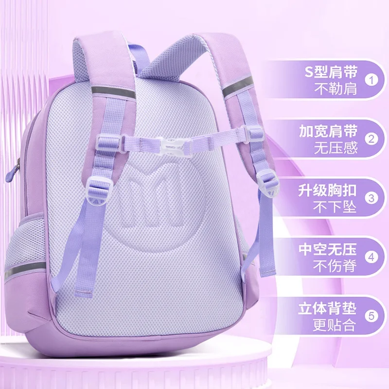 Sanrio Kulomi's new student schoolbag is light for boys and girls to reduce the burden and cute children's backpack.