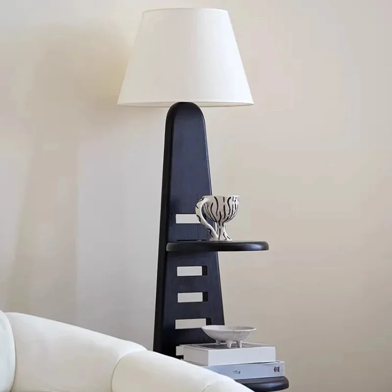 

Ash wood shelf floor lamp, living room study French medieval sofa next to the atmosphere