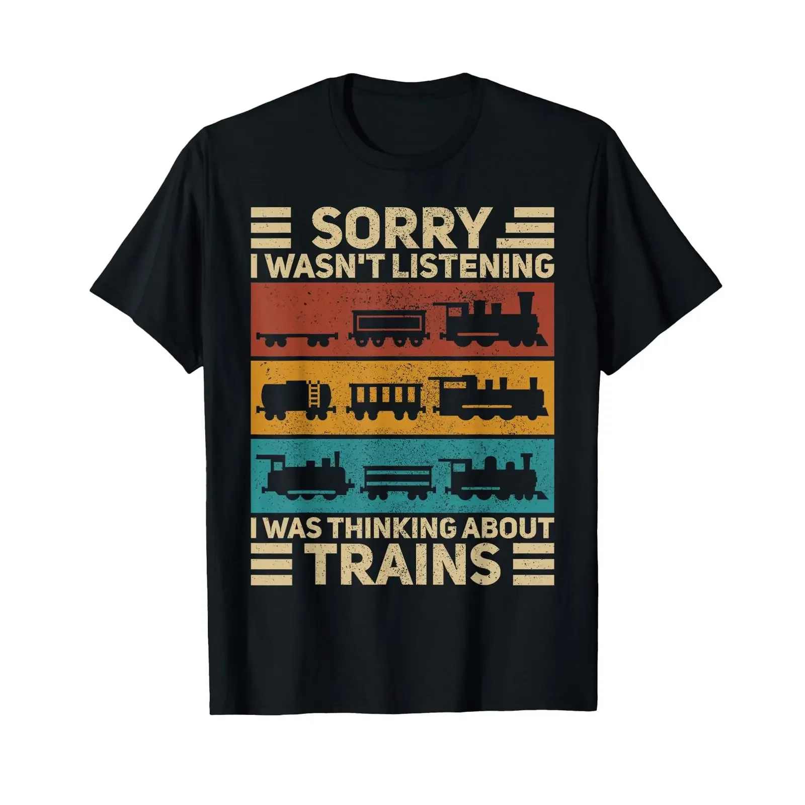 Retro Wagon Train Lover Model Railroad Conductor Funny T Shirt vintage Washed Stretched Soft Unisex Versatile Slightly