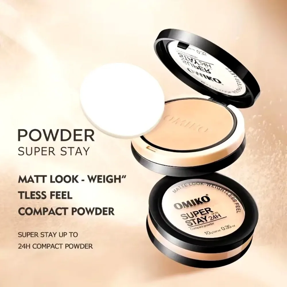 New Matte Pressed Powder Waterproof Smooth Face Setting Powder Full Coverage Long-lasting Super Fine Powder Makeup Cosmetics