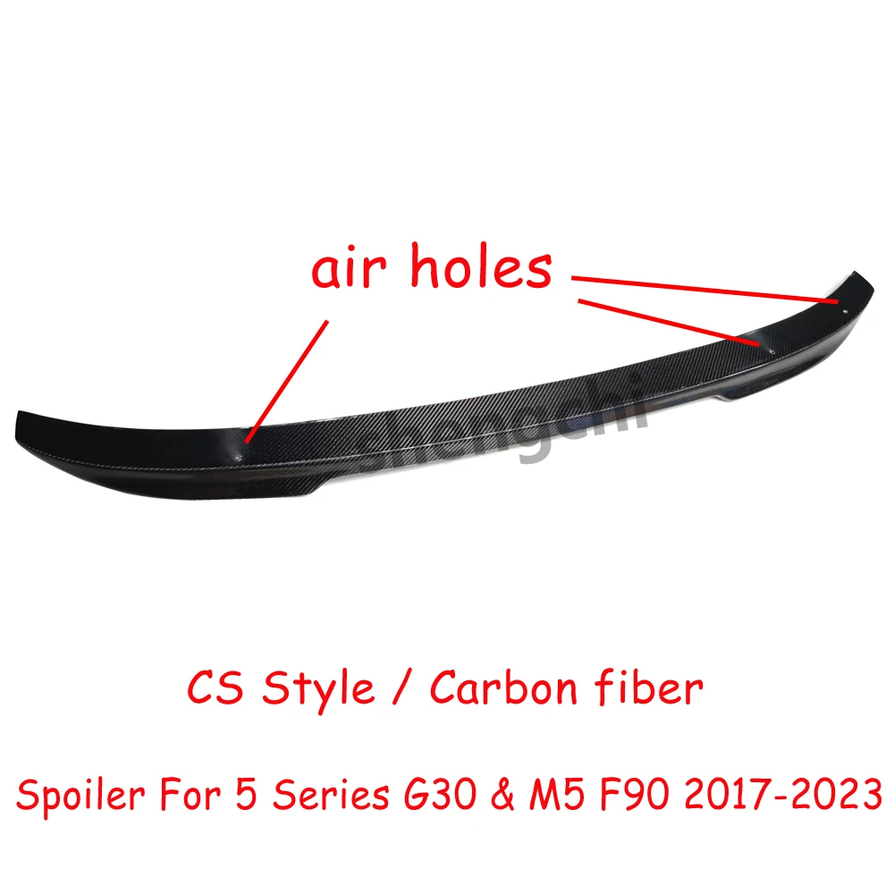 G30 CS Style Real Carbon Fiber Spoiler for BMW 5 Series Sedan G30 M5 F90 520i 530i 540i M550i 530d 540d M540d spoiler duck tail