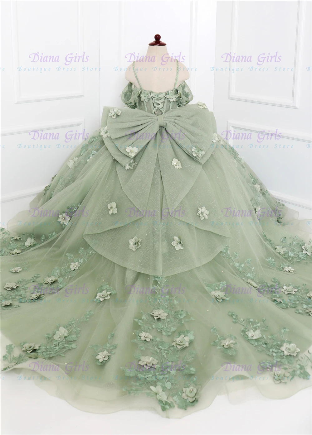 Neues 2026 Wunderschönes Blumenmädchenkleid aus Tüll, Flauschig mit Exquisiten Applikationen für Kleine Prinzessinnen, Hochzeitskleider, Abendballkleid – Detail 2