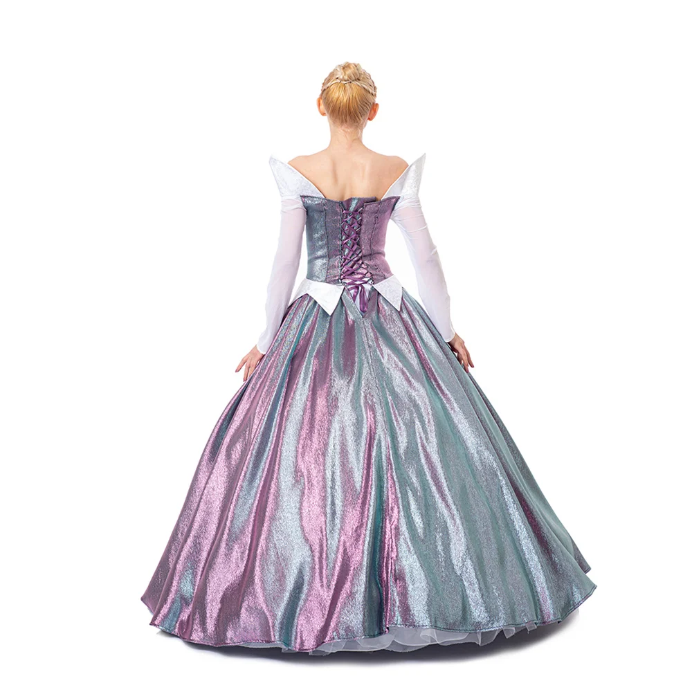 Aurora Cosplay Costume Women Purple  Elegant Changing Ball Gown Princess Halloween Party Dress - view 4