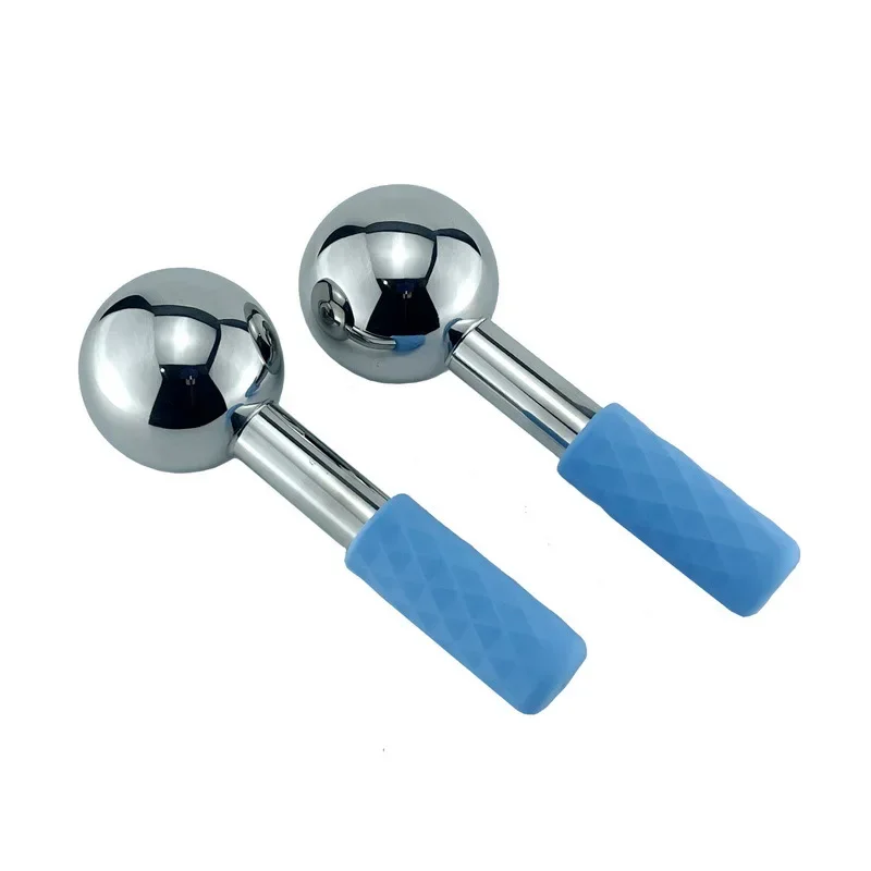 Stainless Steel Beauty Ice Globes Face Massager Cryo Massage Tools For Body And Neck Face Lift Skin Care Home Spa Facial Roller