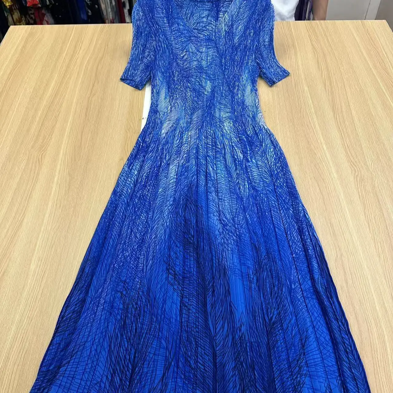 loose  women's long dress, summer new pleated  dress, fashionable  vestidos de mujer  evening dresses