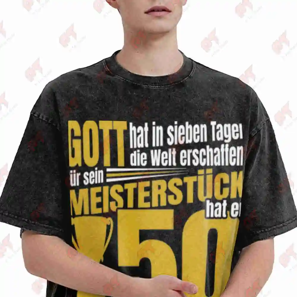 50 Geburtstag Geschenk Lustiges Vintage Washed Tee Pure Cotton T-Shirt