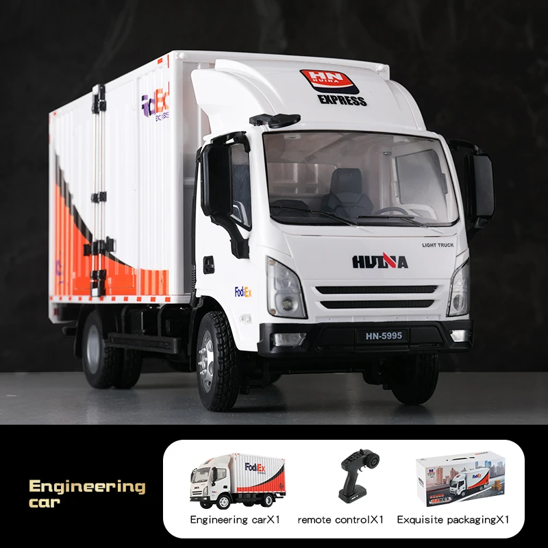 

Huina 1:18 RC car 12CH Remote Controlled express delivery car loading transport car Small Cargo Truck Floating Van Small Truck