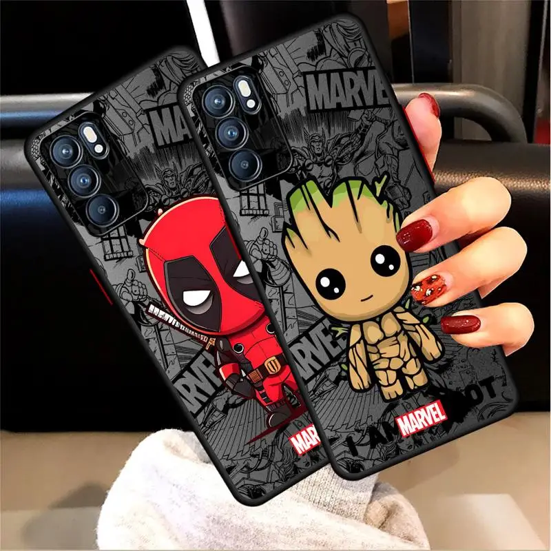 Marvel Deadpool Groot Phone Case for Xiaomi Redmi Note 11 Pro 12 Pro 5G 9Pro 13Pro 9S 9T 10 10S 11 13S 10pro 12S Matte Cover