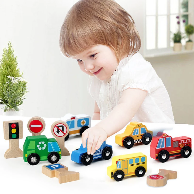 

Деревянные дорожные знаки/дороги, наборы небольших поездов, образование и просветление детей, украшения и игрушки для просмотра улиц, XT257