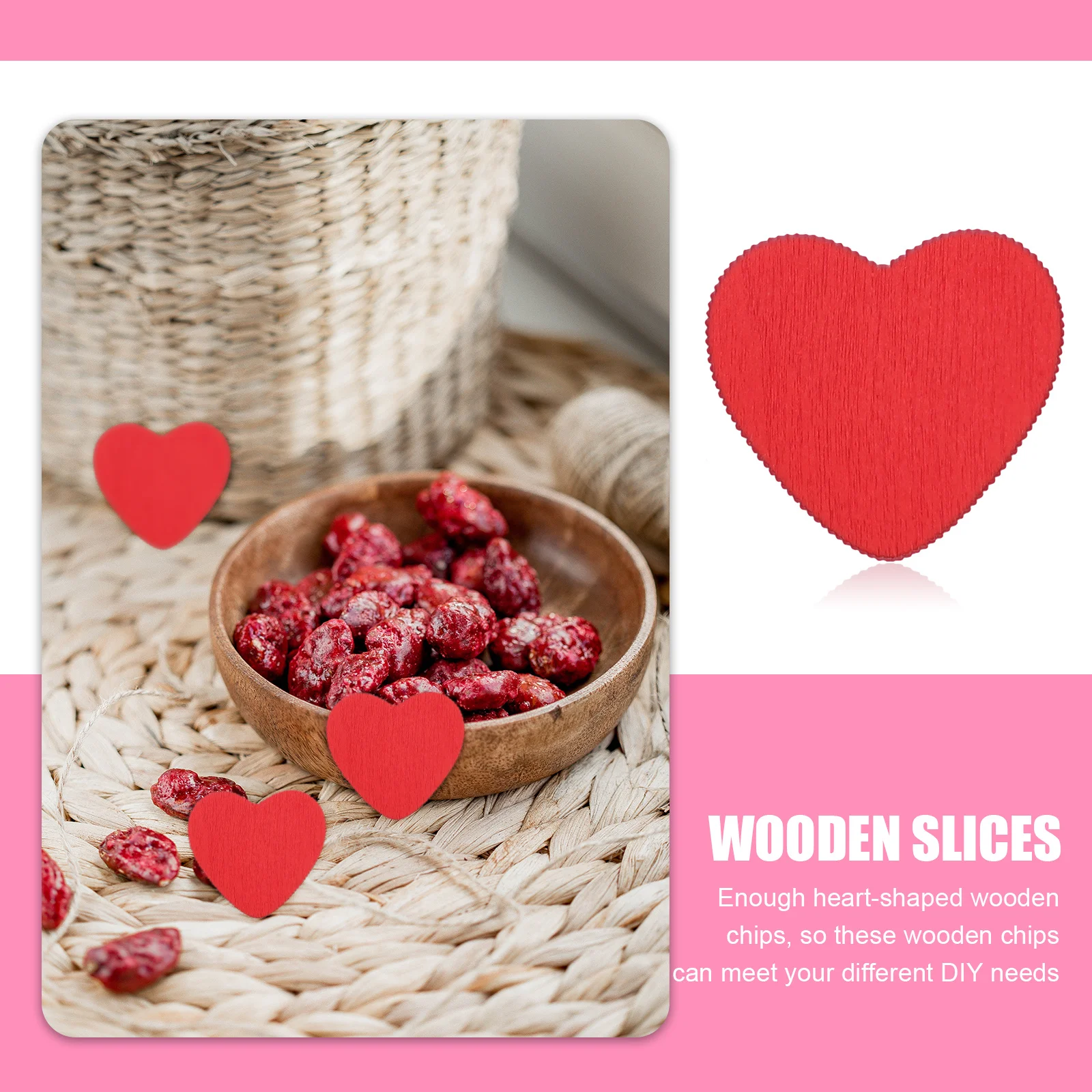 

200 шт. самоклеящиеся деревянные чипсы в форме сердца в деревенском стиле, ломтики сердца любви для украшения дома на день Святого Валентина, свадебные поделки