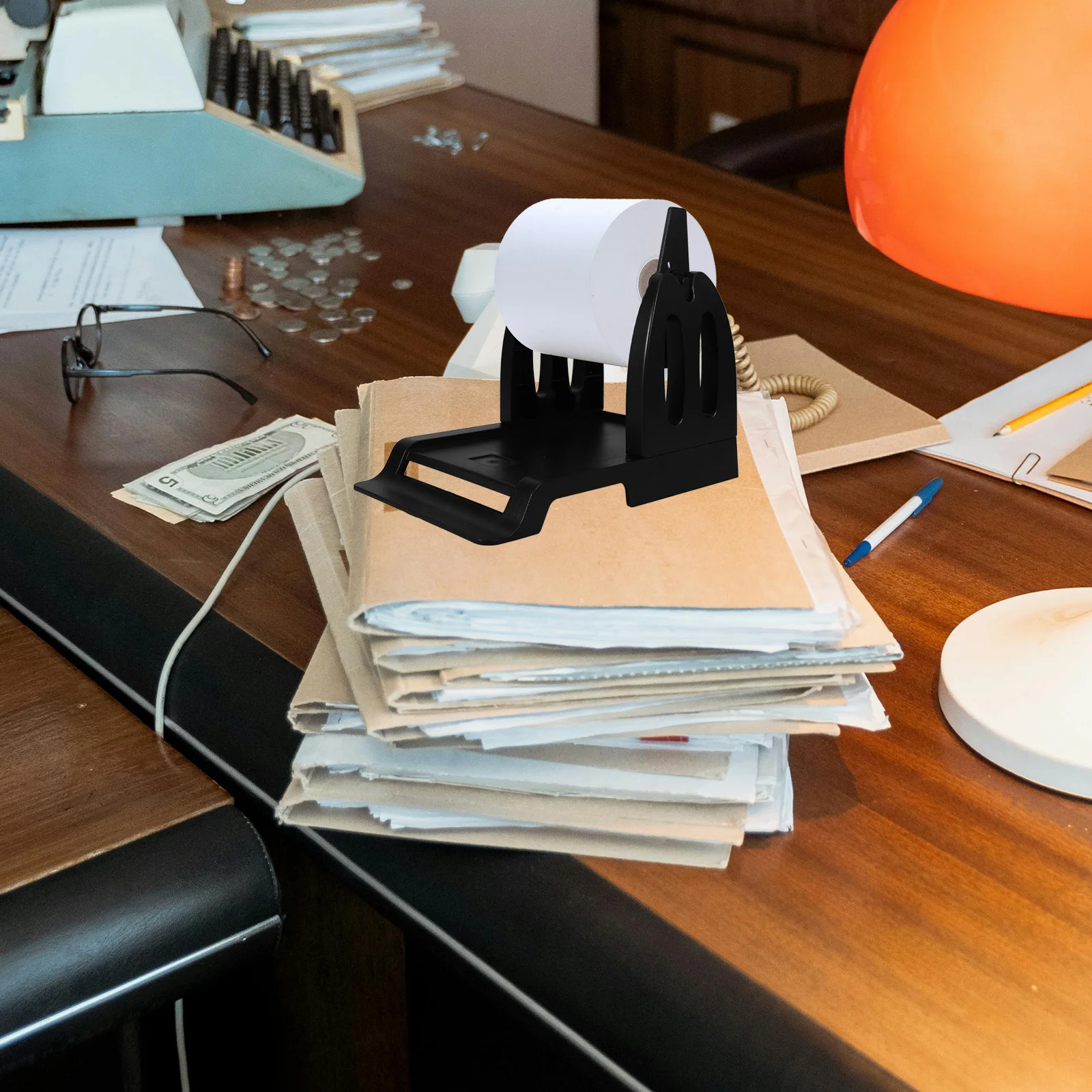 

Printer Bracket Dual Use Label Holder Desktop Thermal Roll Organizer Sticker Dispenser Printer Accessory Plastic Label Stand