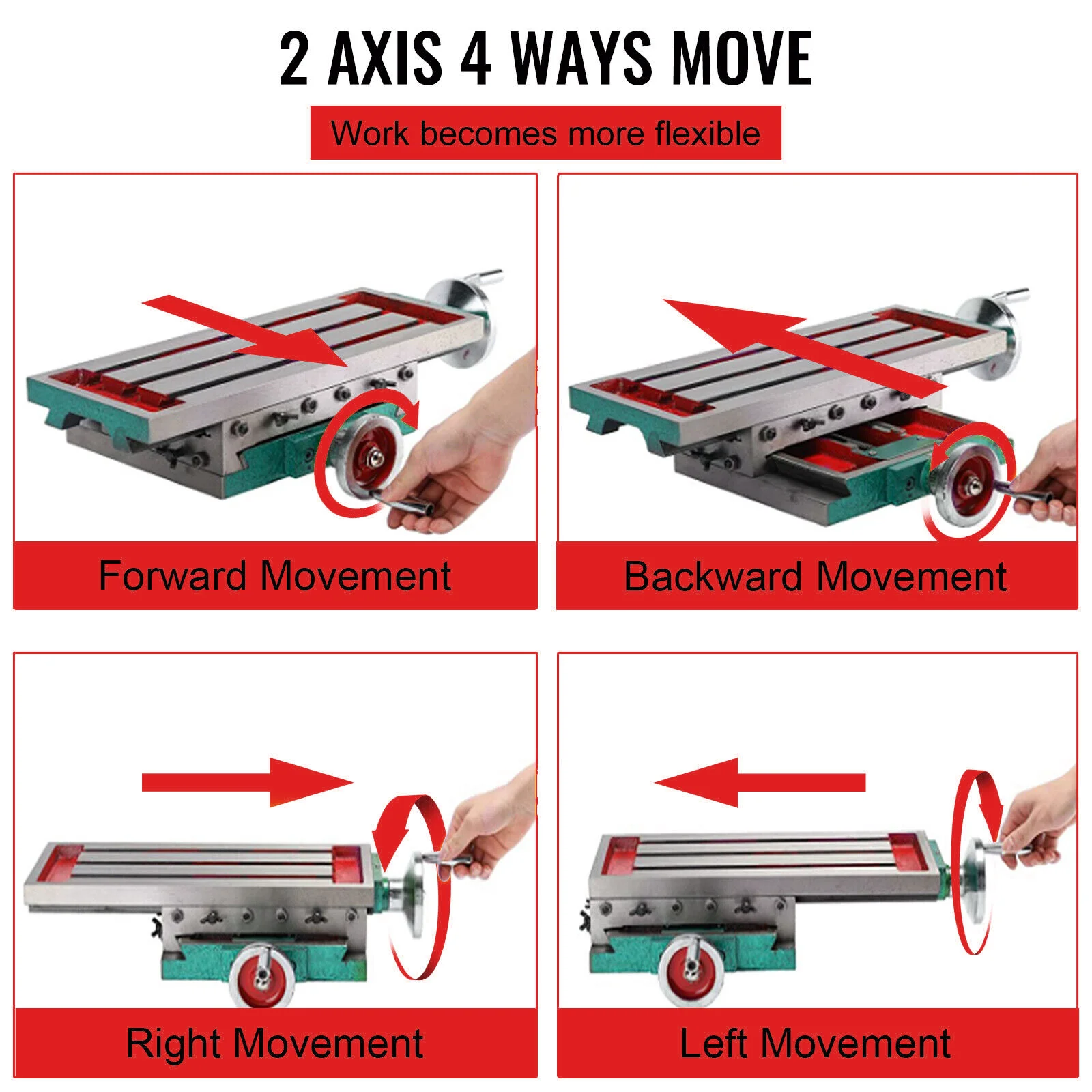 X/Y Axis Cross Table fresatrice Compound 2 assi 4 vie tavolo di lavoro tavolo di Coordinate regolabile per trapano da banco nuovo