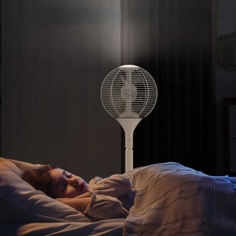 LED Atmosphere Lamp Design Spherical Air Circulation Fan,portable Fan with Remote Control,360° Rotatable Electric Fan Air Cooler