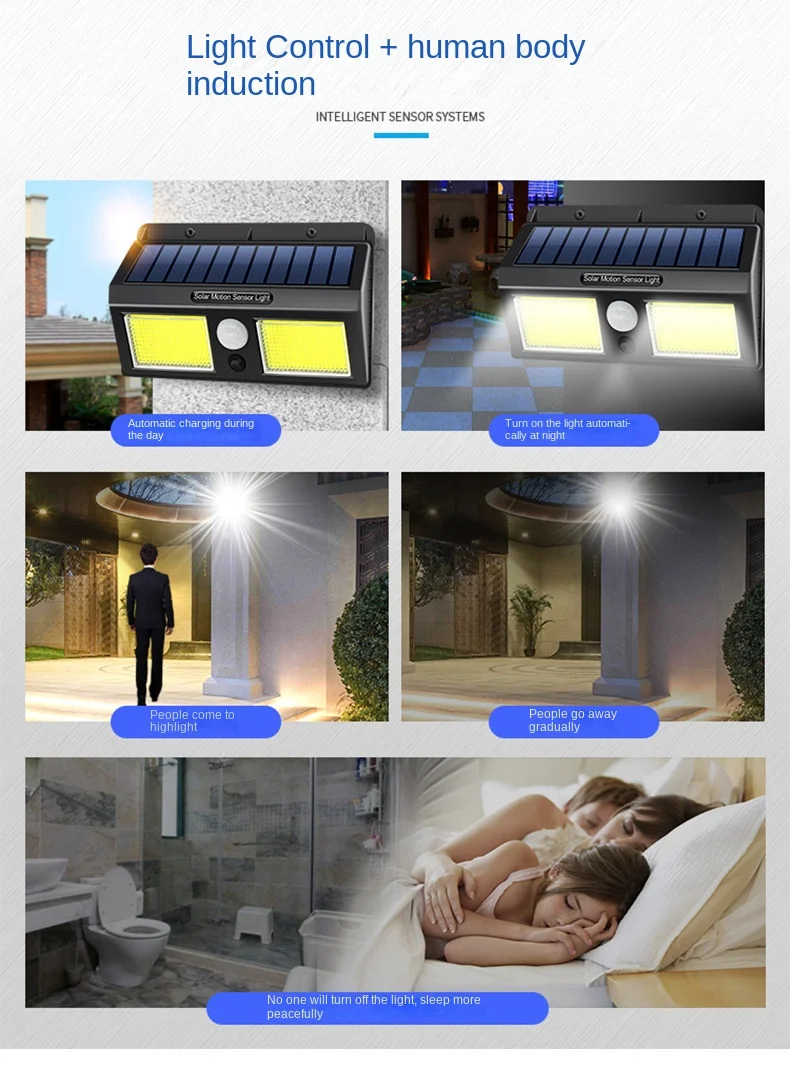 20LEDS Solar Light Outdoor Solar Lamp 3Modes Motion Sensor Solar Lights Waterproof Sunlight Solar Power for Garden Decoration